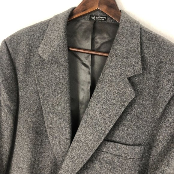 JG Hook Vintage Camel Hair Blend Sport Coat Men's Size 44R Grey Blazer Jacket - Picture 4 of 11